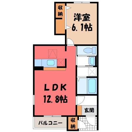 ラフレシール Aの物件間取画像